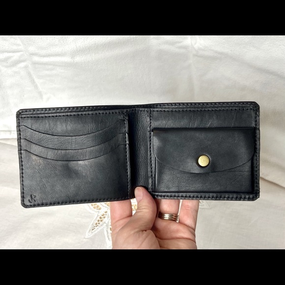 Handcrafted Super Soft Leather Black Genuine Leather Wallet Snap Pocket Men’s - Picture 1 of 10
